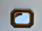 schattige zwart met gouden, houten rand spiegel. ca 30x24 cm, Antiek en Kunst, Antiek | Spiegels, Minder dan 100 cm, Minder dan 50 cm