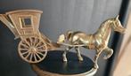 Koperen beeld paard met wagen, Antiek en Kunst, Antiek | Koper en Brons, Ophalen of Verzenden, Koper