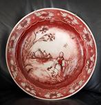 Groot 40 cm uniek handgeschilderd wandbord Petrus Regout, Antiek en Kunst, Ophalen