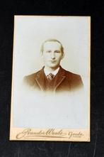 Antieke kabinetfoto man Van der Waals 1895 portret foto CDV, Verzamelen, Ophalen of Verzenden, Voor 1940, Gebruikt