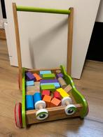 Loopwagen / Blokkenkar, Kinderen en Baby's, Speelgoed | Houten speelgoed, Ophalen of Verzenden, Gebruikt, Duw- of Trekspeelgoed