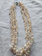 3 strengs zoetwater parel ketting, Ophalen of Verzenden, Zo goed als nieuw, Steen of Mineraal