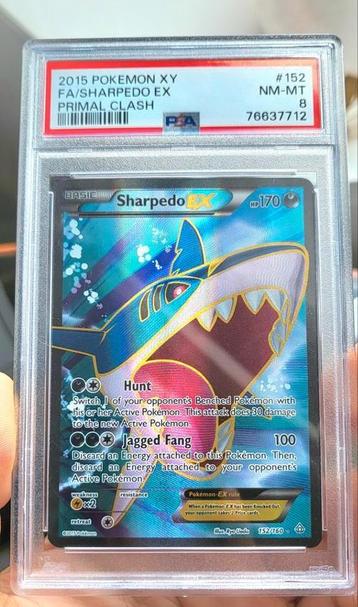Pokemon Sharpedo EX Full Art XY - Primal Clash 152/160 PSA 8 beschikbaar voor biedingen
