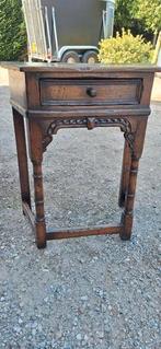 Sidetable bijzettafel titchmarsh & goodwin Engelse stijl eik, Ophalen, 25 tot 50 cm, Rechthoekig, Eikenhout