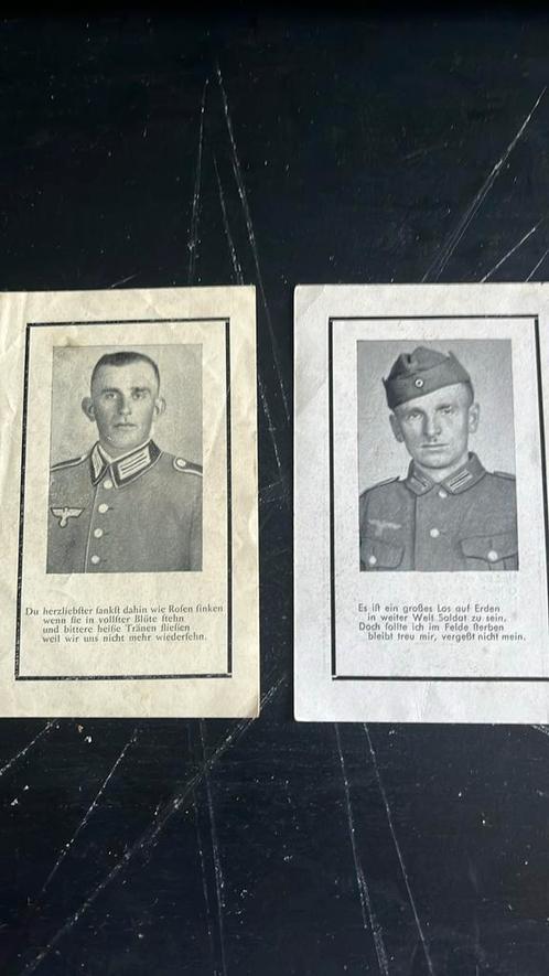 WW2 bidprentjes duitse militairen Noorwegen, Verzamelen, Militaria | Tweede Wereldoorlog, Landmacht, Foto of Poster, Duitsland