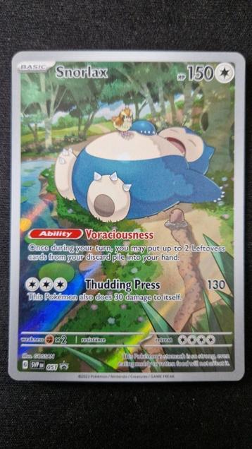 Snorlax (SVP 051) Pokémon kaart beschikbaar voor biedingen