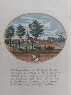 6 / Benthuizen 18de eeuwse gravure van Ollefen en Bakker, Antiek en Kunst, Ophalen of Verzenden