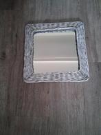 Landelijk  wandspiegel Vierkante spiegel met rieten frame, Ophalen, Vierkant, Zo goed als nieuw, Minder dan 100 cm