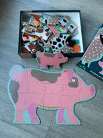 Djeco Houten Puzzel - Boerderijdieren, Ophalen of Verzenden, 10 tot 50 stukjes, Zo goed als nieuw, 2 tot 4 jaar