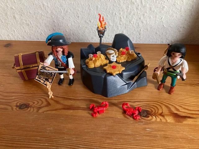 Playmobil piraten met mega schat 6683, Ophalen of Verzenden, Zo goed als nieuw, Complete set