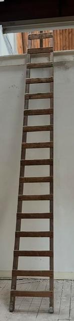 Houten (antieke) ladder - 4m, Doe-het-zelf en Verbouw, Ladders en Trappen, Ophalen, Gebruikt, Ladder, 2 tot 4 meter