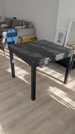 Zwarte tafel, reeds gedemonteerd, Huis en Inrichting, Gebruikt, 100 tot 150 cm, Vijf personen of meer, Modern