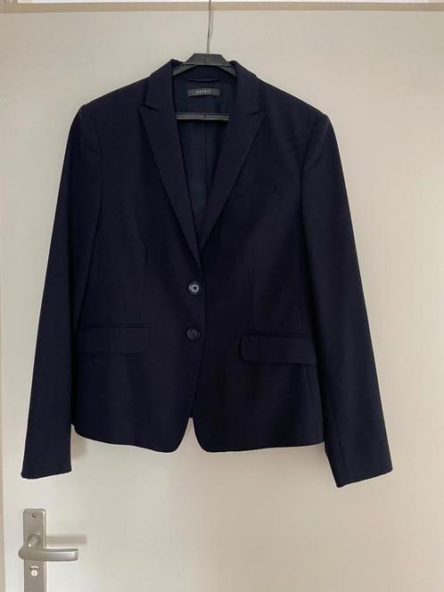 Esprit jasje maat 42 donkerblauw, Kleding | Dames, Jasjes, Kostuums en Pakken, Zo goed als nieuw, Jasje, Maat 42/44 (L), Blauw