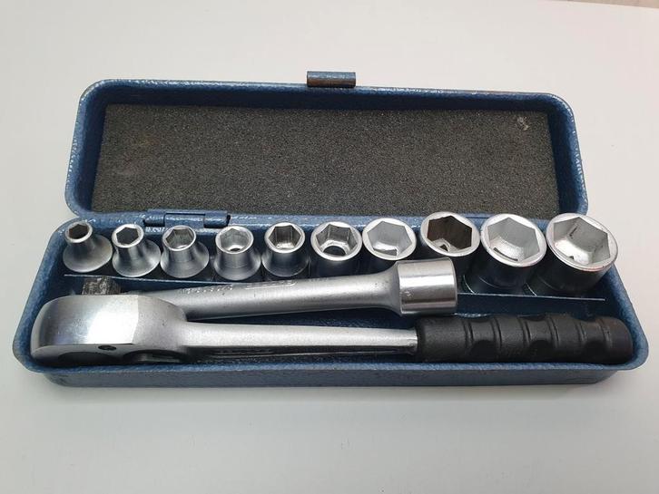 Gedore 3/8" doppenset 12 delig D30 doppendoos, Auto diversen, Autogereedschap, Gebruikt, Ophalen of Verzenden