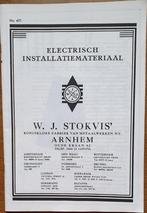 folder Electrisch Installatiemateriaal W.J.Stokvis No.477, Verzamelen, Overige Verzamelen, Ophalen of Verzenden, Zo goed als nieuw