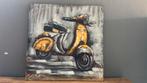 Schilderij van ijzer, scooter, Ophalen of Verzenden, Zo goed als nieuw, Schilderij, 75 cm of meer