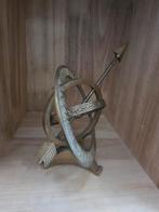 Vintage messing Zonnewijzer met Pijl, Tuin en Terras, Ophalen of Verzenden, Gebruikt