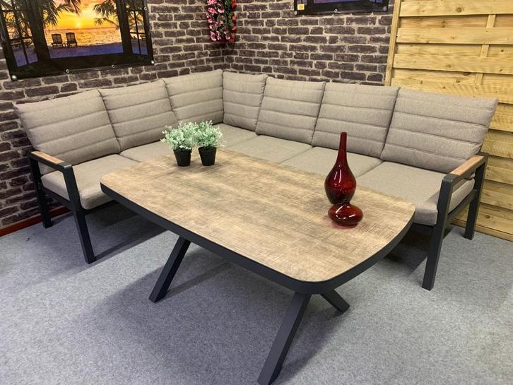 Lounge set Donna, Tuin en Terras, Tuinsets en Loungesets, Nieuw, Loungeset, Overige materialen, 5 zitplaatsen, Bank, Bijzettafel