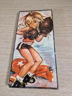 Vintage schilderijtje meisje, Antiek en Kunst, Curiosa en Brocante, Ophalen of Verzenden