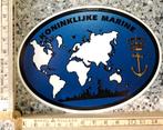 Vintage sticker Koninklijke marine logo kroon anker wereld, Verzamelen, Ophalen of Verzenden, Zo goed als nieuw, Overige typen