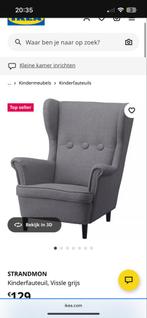 STRANDMON Kinderfauteuil - Vissle Grijs, Huis en Inrichting, Fauteuils, Ophalen, 75 tot 100 cm, Zo goed als nieuw, Stof