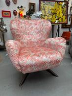 One of a kind fauteuil in unieke stoffering, Ophalen, Zo goed als nieuw, 75 tot 100 cm, Stof
