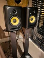 KRK Classic 7 studio monitor set + speakerstands, Audio, Tv en Foto, Luidsprekers, Overige merken, Ophalen of Verzenden, Zo goed als nieuw