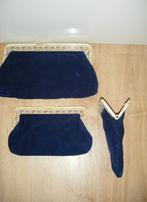Gave set oude tasjes,fluweel,art deco stijl,design,retro,zgs, Ophalen of Verzenden, Dames