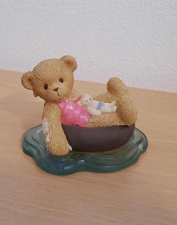 4 ZOMER TEDDYBEREN ZWEMMEN PICKNICKEN BOSBESSEN PLUKKEN, Verzamelen, Beren en Cherished Teddies, Nieuw, Beeldje, Cherished Teddies