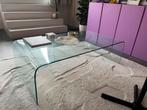 Glazen design salontafel, Ophalen, 100 tot 150 cm, 50 tot 100 cm, Minder dan 50 cm