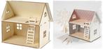 DIY Poppenhuisje maken van triplexhout 25 x 27 x 18cm, Nieuw, Ophalen of Verzenden, Steenbakkerij 49, Knutselwerk