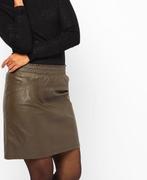 Hema echt leren kaki rokje NIEUW maat 36, Nieuw, Ophalen of Verzenden, Maat 36 (S), Hema
