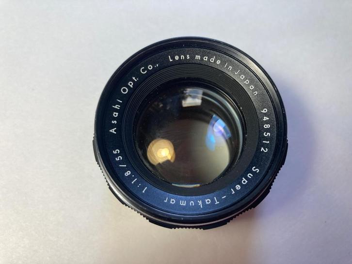 Lens: Asahi (pentax) super-takumar 55mm f 1.8, Audio, Tv en Foto, Fotografie | Lenzen en Objectieven, Gebruikt, Standaardlens
