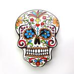 Mexicaanse Sugar Skull Klok / Wandklok Schedel Doodskop, Nieuw, Wandklok, Verzenden