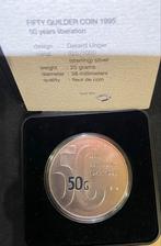 50 Gulden 1995 - 50 Jaar Bevrijding - Zilver FDC, Postzegels en Munten, Munten | Nederland, Koningin Beatrix, Zilver, Ophalen of Verzenden