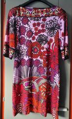 Donna Morgan Vintage Jurk met Felgekleurde Print - Maat S, Ophalen of Verzenden, Maat 38/40 (M), Onder de knie