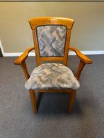 Vintage Eiken Stoelen met Stoffen Bekleding, Huis en Inrichting, Stoelen, Ophalen, Gebruikt, Overige kleuren, Vijf, Zes of meer stoelen