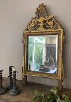 18e eeuws antiek franse bruids spiegel met kuif, Antiek en Kunst, Ophalen, Rechthoekig, Minder dan 50 cm