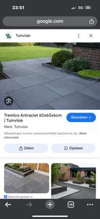 Gezocht antraciete zwarte tegels 60x60, Ophalen, Beton, 10 m² of meer, Terrastegels