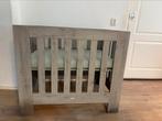 TWF box grijs incl matras, Kinderen en Baby's, Boxen, Ophalen, Zo goed als nieuw, Rechthoekig, In hoogte verstelbaar