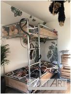 STAPELBED VAN STEIGERHOUT MET STEIGERBUIS!, Kinderen en Baby's, Kinderkamer | Stapelbedden en Hoogslapers, Info@hout-art.nl, Nieuw