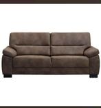 Leen bakker 2 persoonsbank bruin/grijs, Huis en Inrichting, Banken | Bankstellen, Ophalen, Tweepersoons, Zo goed als nieuw, Rechte bank