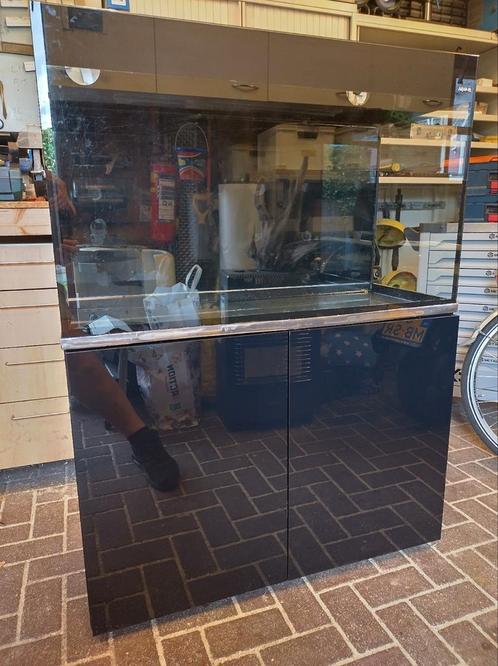 Aquarium met meubel Aquael glossy 100, Dieren en Toebehoren, Vissen | Aquaria en Toebehoren, Zo goed als nieuw, Leeg aquarium