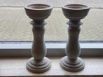 2 stenen kandelaars steen, Huis en Inrichting, Woonaccessoires | Kandelaars en Kaarsen, Ophalen, Overige materialen, 25 tot 50 cm