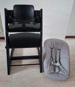 Stokke tripp trapp zwart origineel met babyset en newbornset, Ophalen, Zo goed als nieuw, Meegroeistoel