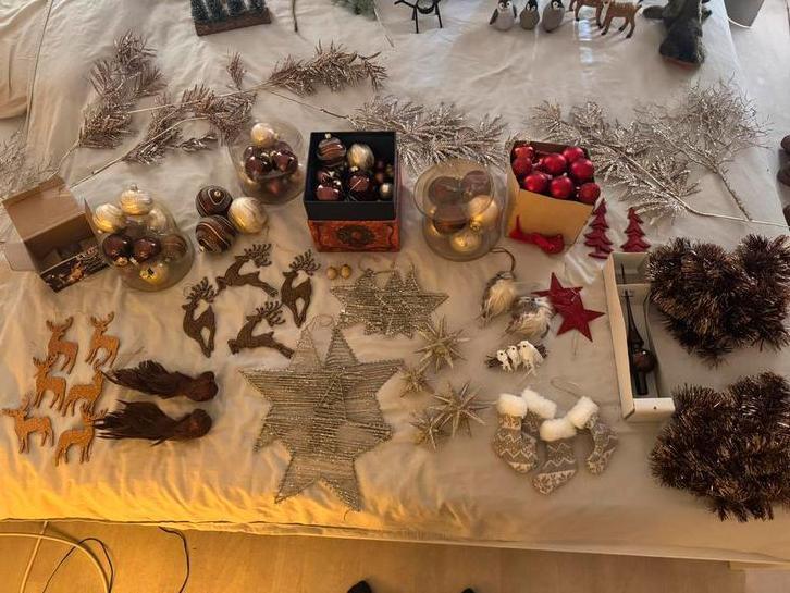 Kerstversiering/kerstballen voor kerstboom en kerstdecoratie, Diversen, Kerst, Zo goed als nieuw, Ophalen