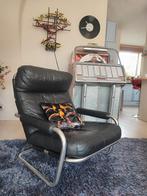 Vintage loungechair Oberman by Jan des Bouvrie forGelderland, Gebruikt, Leer, Ophalen