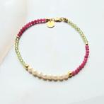 Armband met Peridoot, Parel & Toermalijn., Verzenden, Nieuw