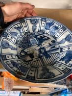 Antiek Chinees bord, blauw en wit, Antiek en Kunst, Ophalen of Verzenden