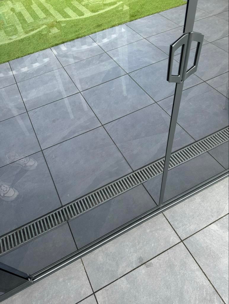 4 Schuifpui delen met getint glas - zo goed als nieuw, Ophalen of Verzenden, Zo goed als nieuw, Aluminium
